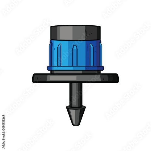 Photography Drip irrigation emitter providing controlled, efficient water delivery directly