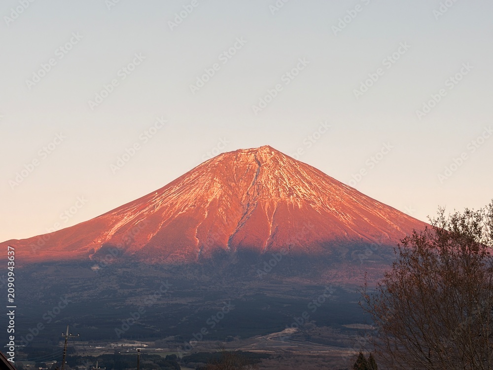 Fototapeta premium mount fuji at sunset