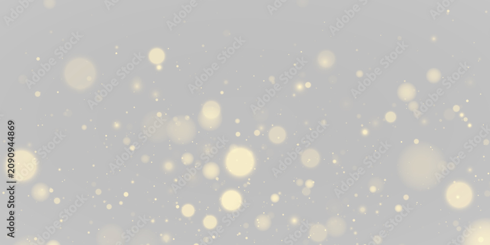 Obraz premium Scattered gold particles sparkle with radiant shimmer and elegant festive brilliance. Glowing bokeh circles merge with magical stardust, soft highlights and warm illumination PNG.