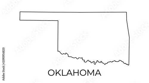 Foto Oklahoma State Outline Map Illustration