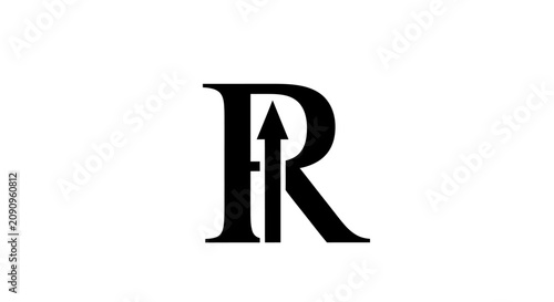 Corporate letter R logo with upward arrow symbol.