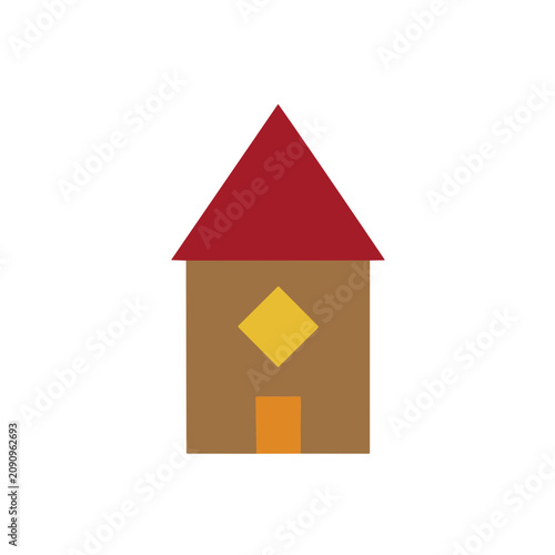 Tower House Flat Vector Illustration