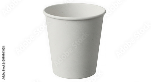 Empty White Disposable Cup