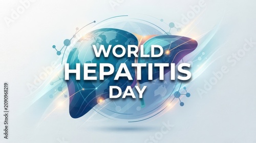 World hepatitis day colorful text design