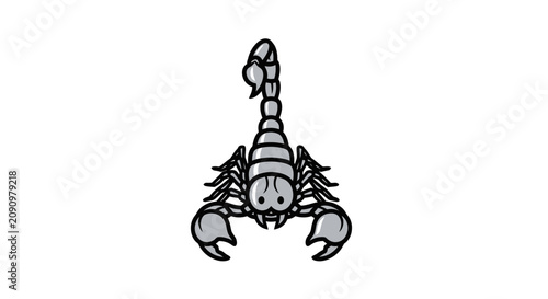 Foto Stylized scorpion predator with stinger and claws