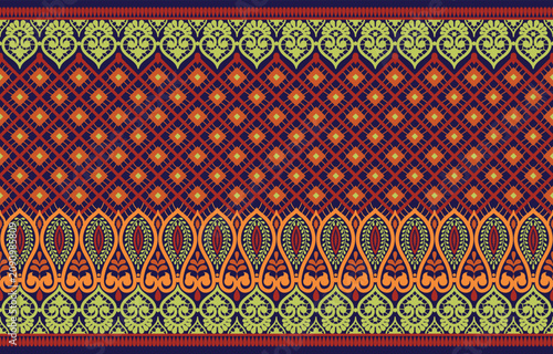 Neckline design. floral lace pattern embroidery Ethnic embroidery design for wedding cards, invitations, and vintage textile designs