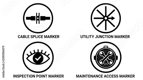 Canvastavla Utility markers collection including cable splice junction inspection and mainte