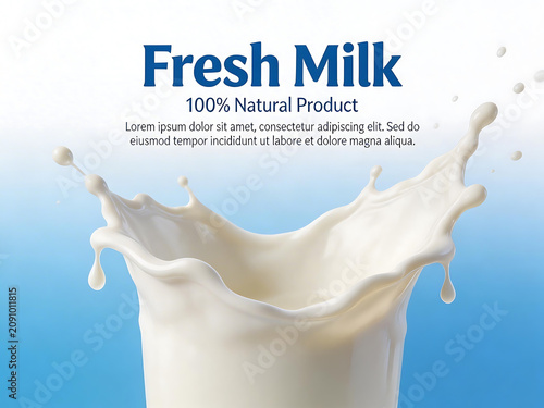 Milk splash in glass