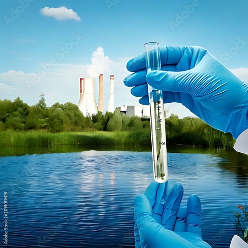Water sample analysis near industrial site