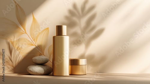 Elevate your wellness with organic beauty products in a serene setting