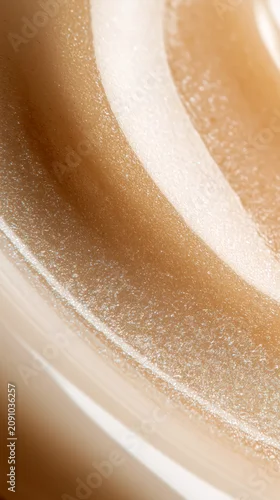 Obraz Extreme macro close-up reveals dewy, radiant skin texture with a shimmering cosmetic formula, capturing futuristic beauty and glowing skincare innovation.