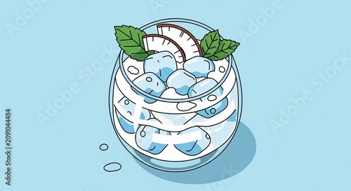 ice cream in a glass