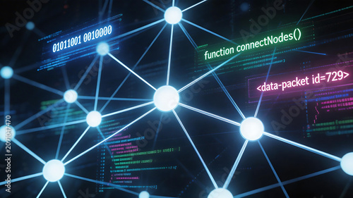 Digital network connections with code