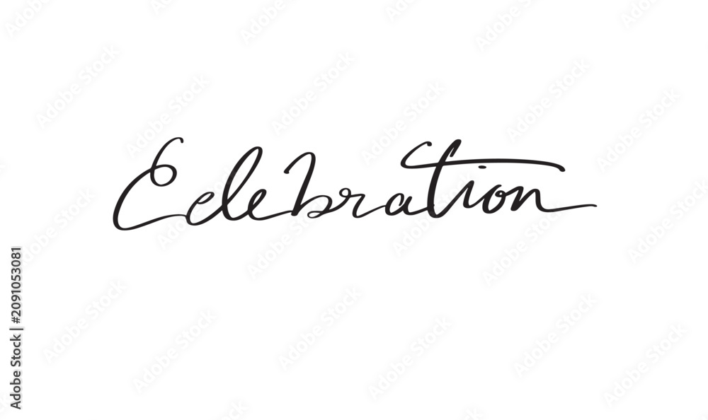 Fototapeta premium Celebration text font calligraphy hand written lettering scrip[t black color object icon celebration party event merry christmas xmas happy new year celebration holiday celebration festival christmas