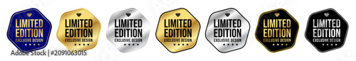 Foto Limited Edition Exclusive Design Badge Set Gold Silver Blue Black Premium Luxury