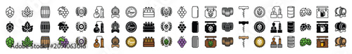 Foto Vecteezy_beer-icons-set-hop-pub-bar-barrel-grape-distillery