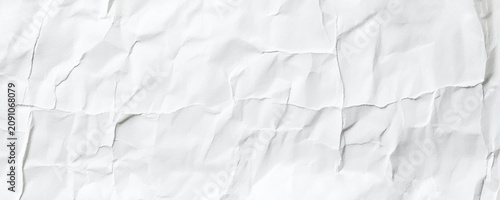 Obraz na płótnie Abstract white crumpled and creased recycle paper texture background