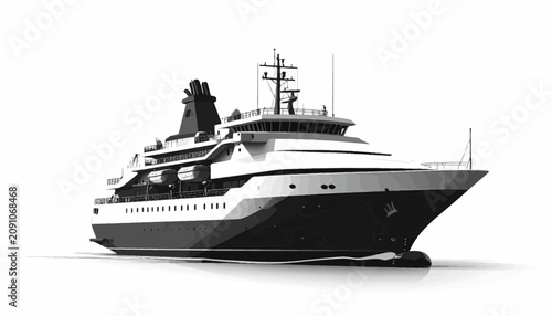 Bild auf Leinwand Large Luxury Yacht Boat Vessel.