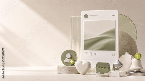 Minimal Social Media App Marketing Concept