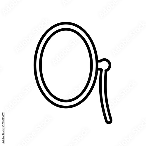 Bilde på lerret Magnifying glass with handle closeup.