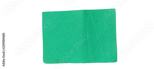 Obraz na plátně Green square cloth or fabric texture isolated on transparent background