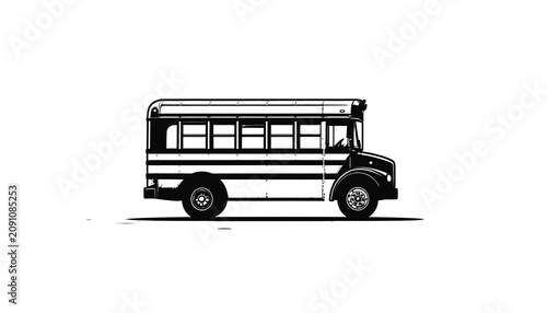 Fotografie Yellow School Bus Side View.