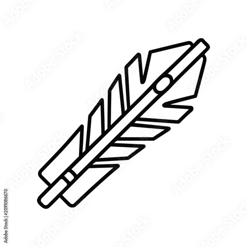 Photography Detailed illustration of a single arrow.