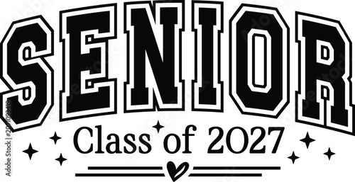 Senior 2027 SVG PNG Bundle, Class of 2027 Graduation Shirt Design, Coquette Bow Varsity Senior Sublimation, Cricut Cut File, Digital Download, senior 2027, class of 2027, graduation 2027, senior class