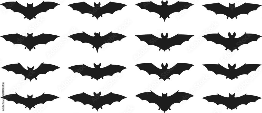Fototapeta premium Halloween vector silhouettes bundle icons elegant candelabra collection for spooky designs decorations and digital art projects