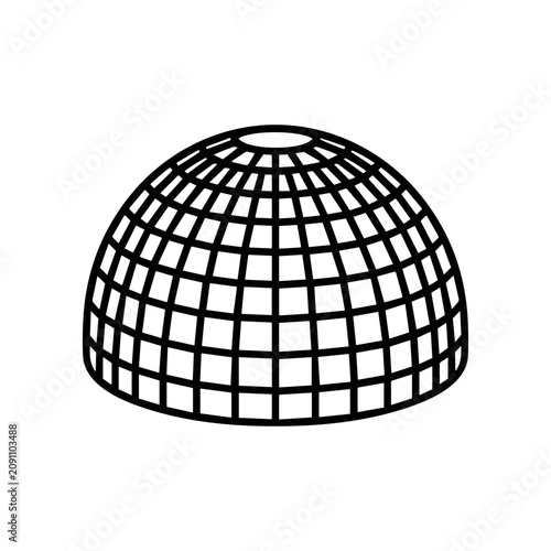 Photos Black wire mesh dome object.