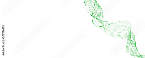 abstract background with green waves