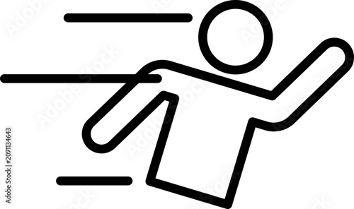 Fotografie Stylized Figure in Motion Icon