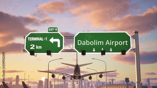 Dabolim Airport Golden Hour Flight Landing