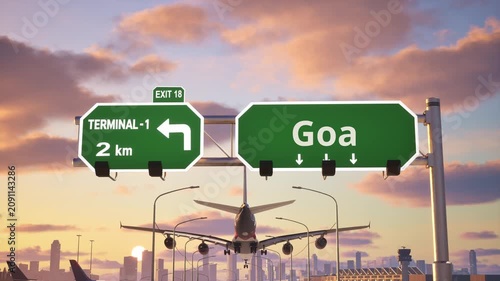 Goa Golden Hour Plane Landing