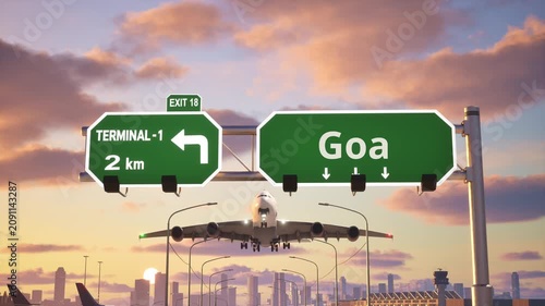 Goa Golden Hour Flight Takeoff