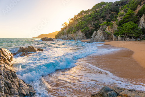 Quadro su tela Cala Boadella, Lloret de Mar, Costa Brava in Spain's Catalonia region