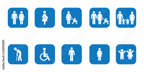 Foto Set of social symbols