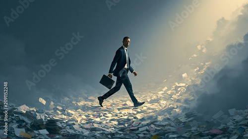 Man Walking Towards Light