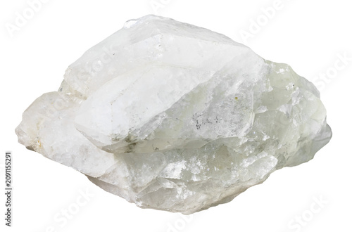 specimen of mineral from geological collection - quartz rock isolated on white background from Middle Urals