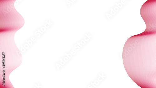 Abstract pink shapes, wavy forms, vector graphics, colorful curves, modern design elements