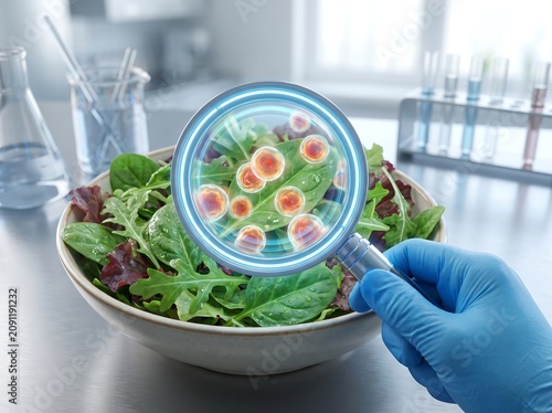 Testing Salad for Cyclosporiasis Parasite Contamination in Lab