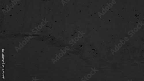 Foto Dark black concrete wall texture background with subtle rough grain, industrial raw cement surface mockup backdrop, abstract dark grey stony texture for moody presentation template copy space