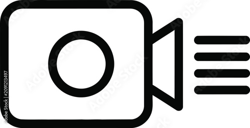 Photos Camera recording symbol representing digital filming and cinema with recording p