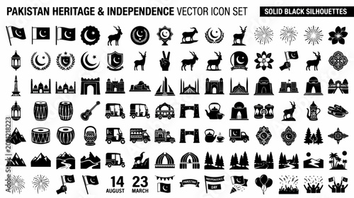 Pakistan Culture and Independence Day National Heritage Icons Collection