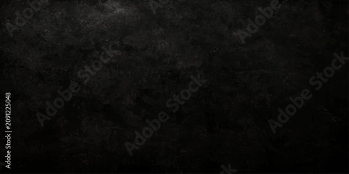 Fotografie Dark Grunge Wall Texture Background with Vintage Black Concrete Surface Pattern