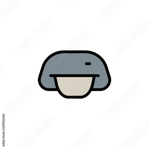 print Colored Outline and Fill Icon, Editable Stroke, Vector Illustration