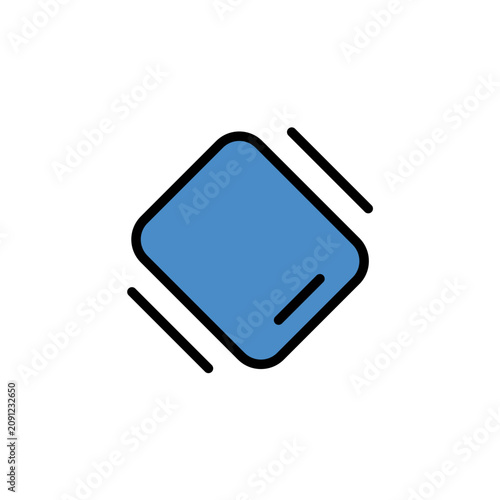smartwatch Colored Outline and Fill Icon, Editable Stroke, Vector Illustration