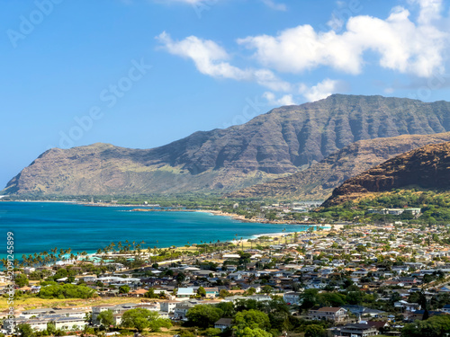 Coastal Town in Oahu, Hawaii
