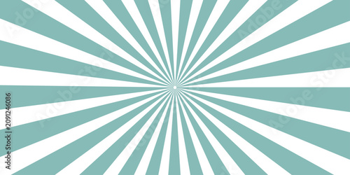 Konstfotografi A radiating sunburst pattern of teal and white lines emanates from a central point, creating a dynamic and graphic visual