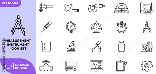 Foto Measurement Instrument Engineering Icon Set